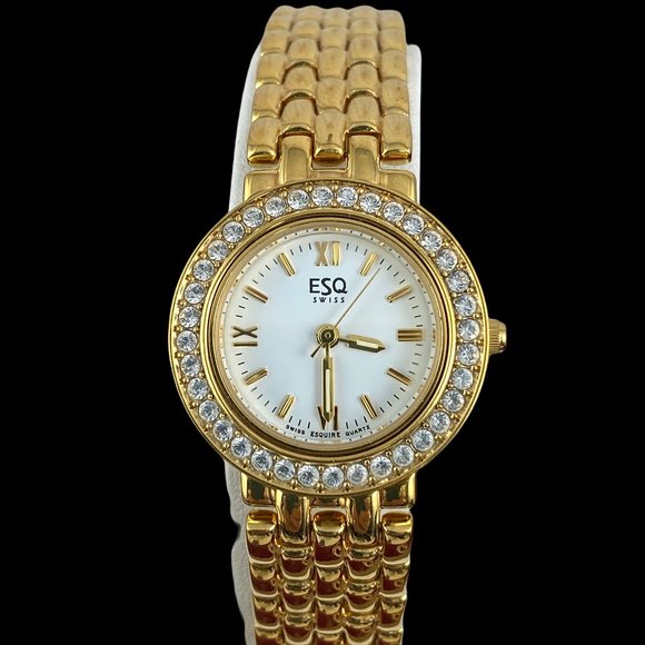 SOLD. Vintage Exquisite Movado EAQ Swiss Watch with 5 Removable Crystal Bezels - Picture 15 of 16